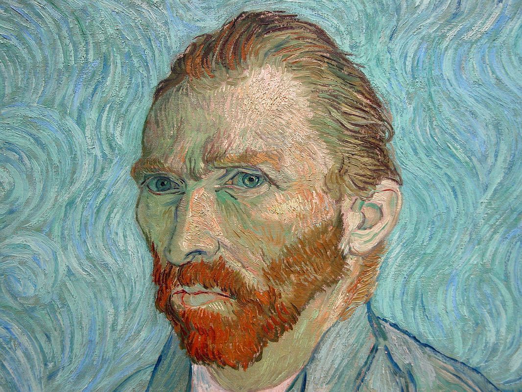 Paris Musee D'Orsay Vincent van Gogh 1889 Self Portrait 2 Close Up 